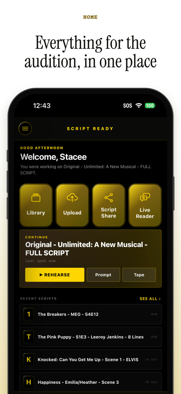 App Store screenshot: the home screen